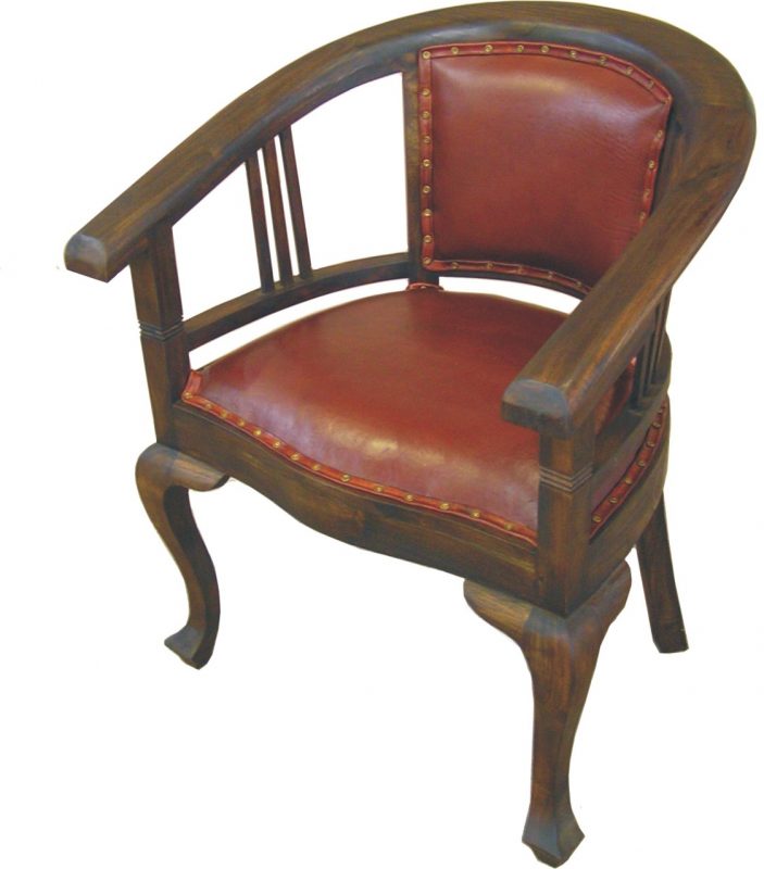 Leather teak furniture by Piguno Indonesia CH 06 Lenong New Look Leather 703x800