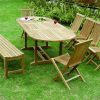 CLS 07 Classic Side Oval Table With Backless Bench Set 100x100