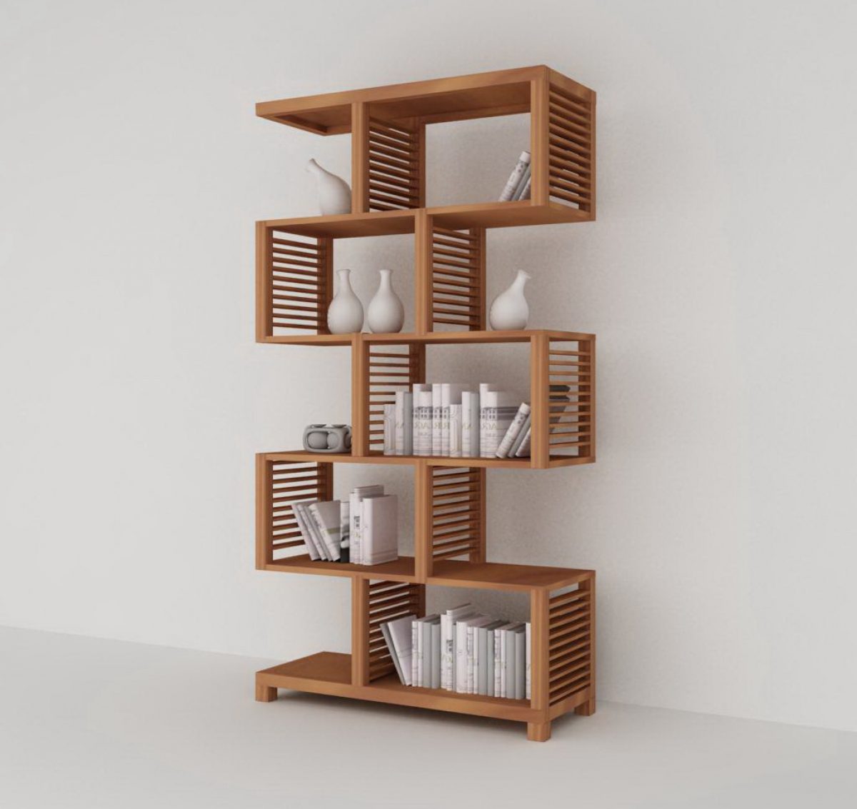 girona wooden book rack