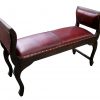 Kartini Bench Red Leather 100x100