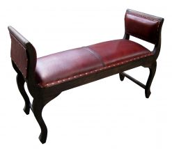 Hamburg bench Red Leather
