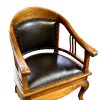 Lenong Chair Black Leather 100x100