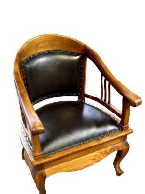 Lenong chair Black leather