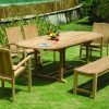 NJS 08 New Java Oval Ext Table With Backless Bench 6 Ft Set 100x100