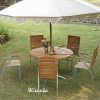 Selma Arm Chair Mezzo Round Table And Umbrella 100x100