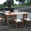 Oman garden furniture 2019 TBM02 Monica Stackingrectangular Table Set 100x100