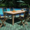TBM03 Monica Folding Arm Chairrectangular Table Set 100x100