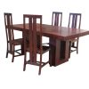 Dining Set Walnut 100x100