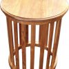 Round Slat Table 100x100