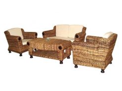 Chuby rattan living set