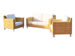 Point rattan living set Natural