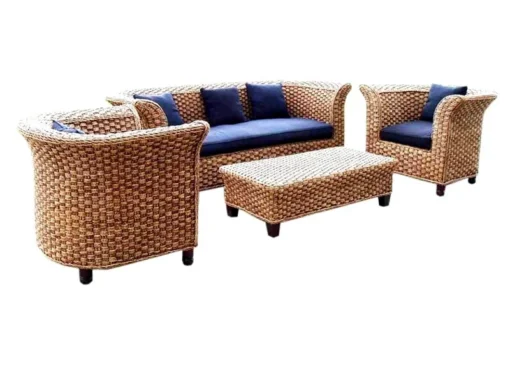 Alaska rattan living set Seagrass 4x