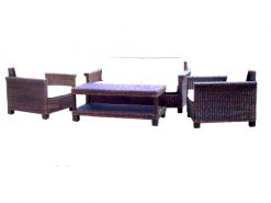 Beverly Croco rattan living set with New Table