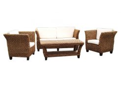 Bahary rattan living set with New Table