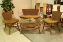 Wing rattan living set
