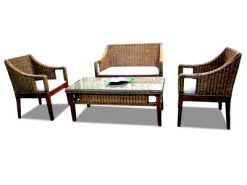 Michu rattan living set
