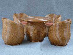 Rose rattan living set