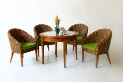 Alberta rattan dining set