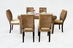 Bean rattan dining set