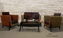 Devon rattan living set