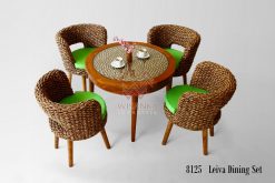 Leiva rattan dining set