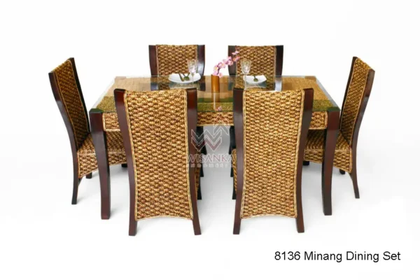 Minang rattan dining set