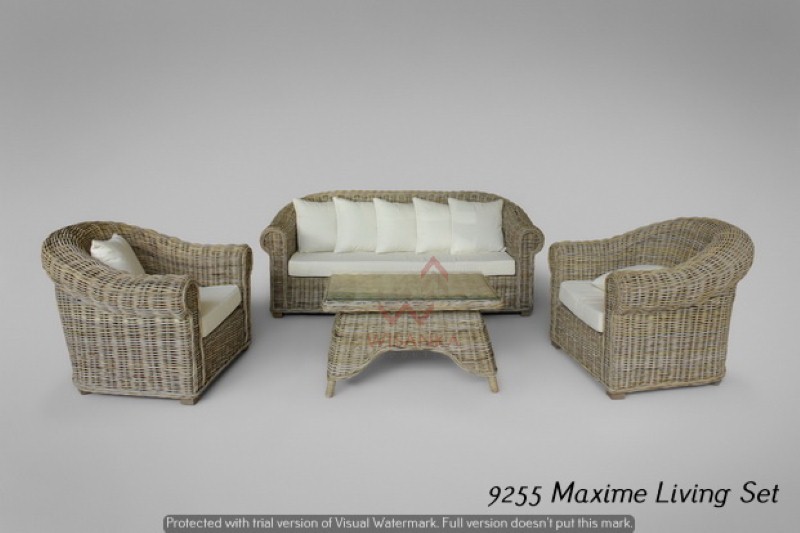 Maxime rattan living set