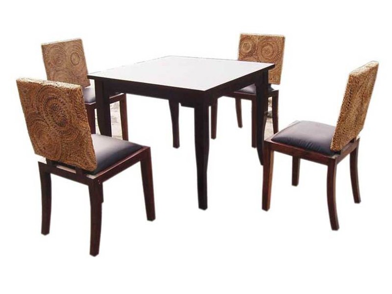 Lolypop Round Weave rattan dining set