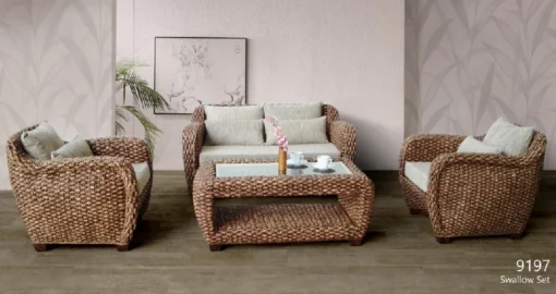 Swallow rattan living set