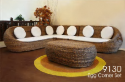 Egg Corner rattan living set