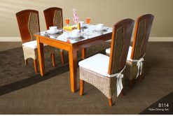 Palm rattan dining set