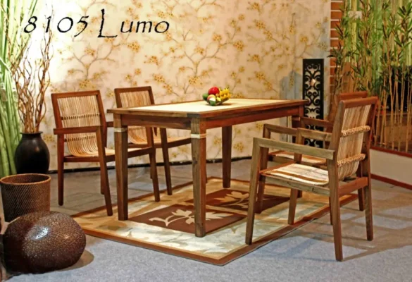 Lumo rattan dining set