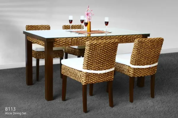 Alicia rattan dining set