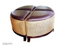 Round Wicker Stool