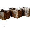 8185105 Square Bag With Rattan 100x100