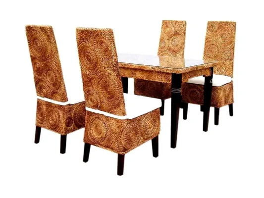 New Kayla Round Weave rattan dining set