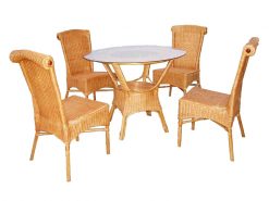 Cora rattan dining set