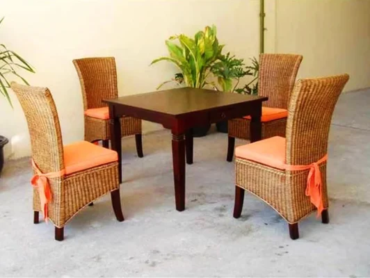 Wantica rattan dining set