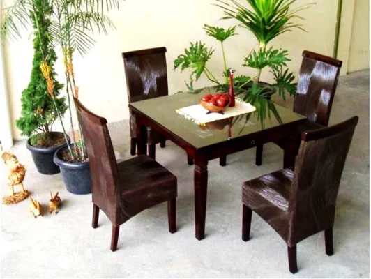 Keisha rattan dining set