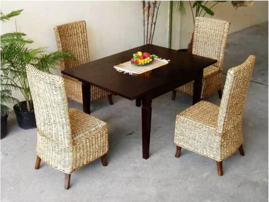 Mally Banana rattan dining set