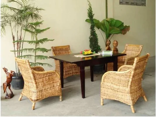 Turino rattan dining set