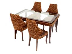Charity rattan dining set
