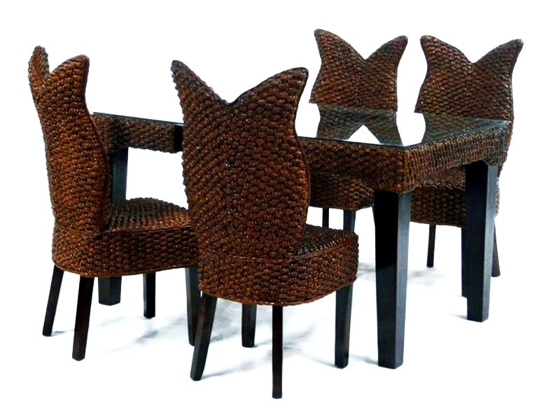 Olive rattan dining set