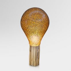 Pola Bohlamp Floor Lamp with Teak Base
