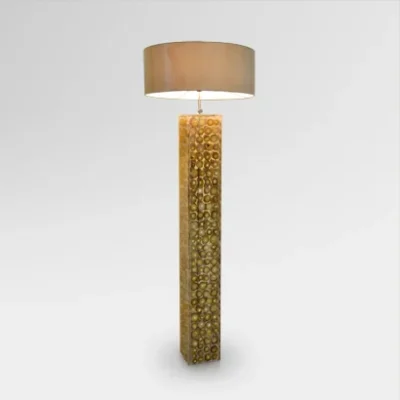 Teak Casting Floor Lamp