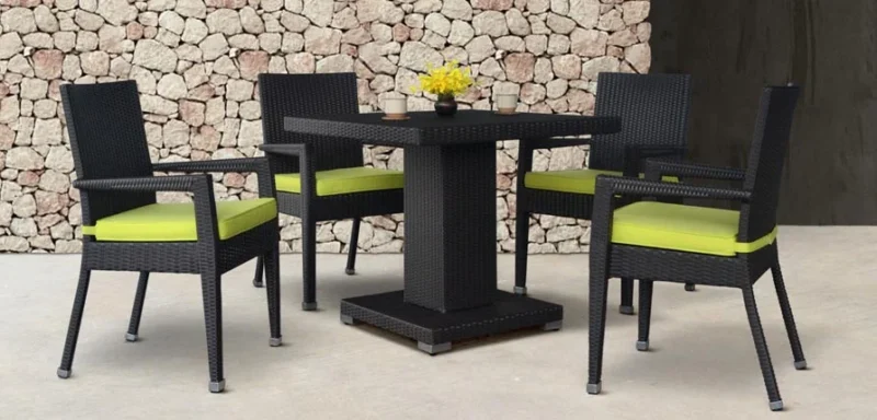 Adrian Synthetic rattan dining set