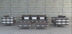 Alium synthetic rattan living set