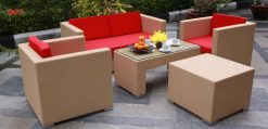 Benetton synthetic rattan living set