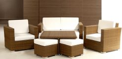 Boston synthetic rattan living set