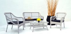 Bradford synthetic rattan living set Web
